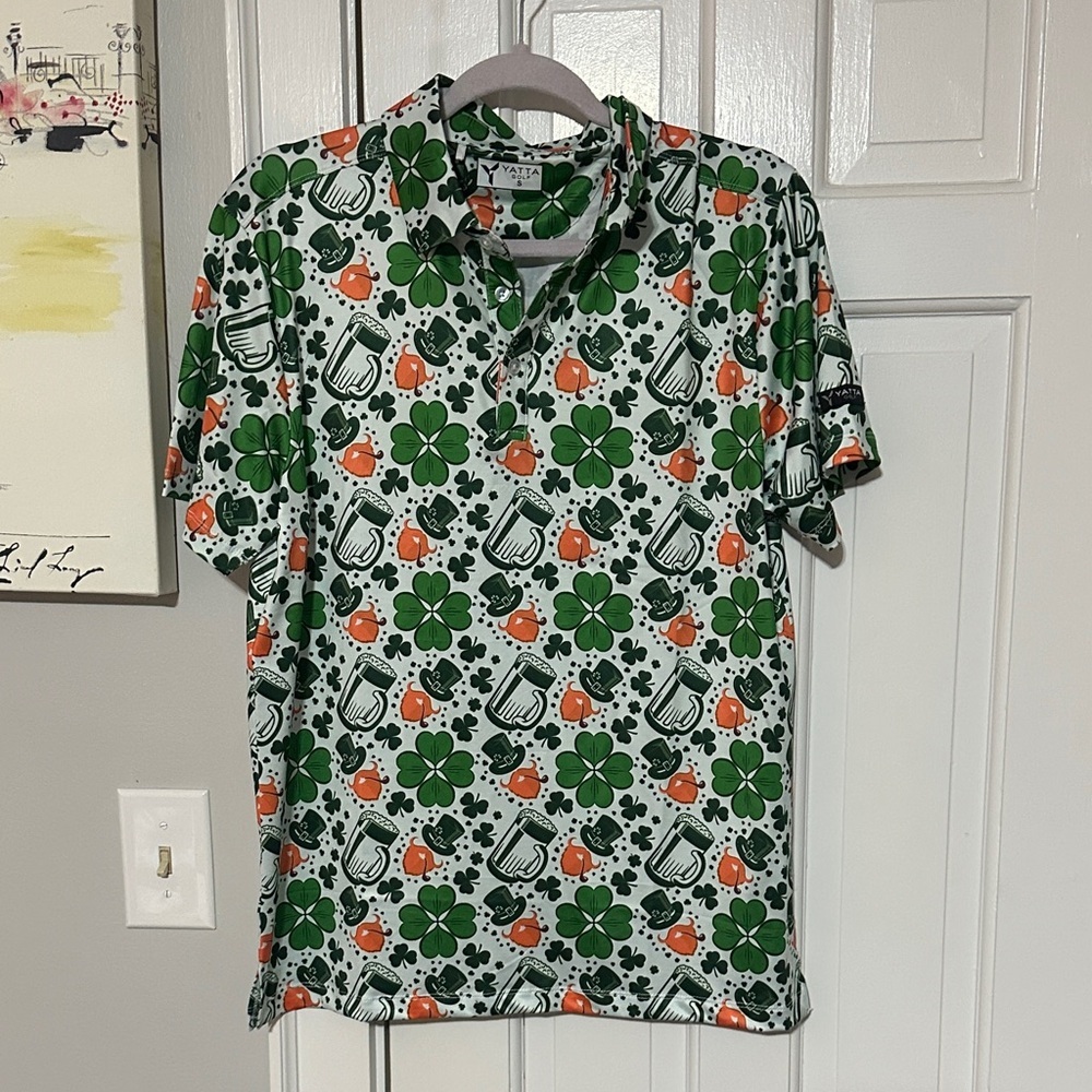 Yatta Golf  St. Patrick’s Day Polo size medium